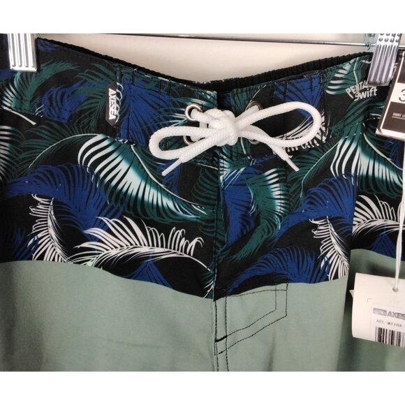 AXESEA Men's Surf Swim Trunks  Quick Dry Tropical Swim Shorts Pockets Size 30 W - Picture 6 of 8